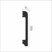 Плинтус напольный под покраску ударопрочный Decoflair C81-RU 2000х100х15 мм