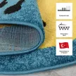 Ковер Color L565A 1,0х1,0 м голубой-желтый