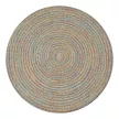 Коврик джутовый с хлопком Круг 100 см мультиколор
