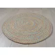 Коврик джутовый с хлопком Круг 100 см мультиколор