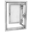 Люк ревизионный распашной Эвент 30х50 см под плитку алюминиевый