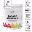 Краска фасадная акрилатная 2,25 л белая (база A) VINCENT Facade Acrylique