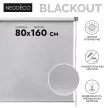 Рулонная штора светонепроницаемая NEODECO 80x160 см серая