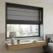 Штора римская без карниза NEODECO Шарм 120х160 см темно-серая