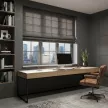 Штора римская без карниза NEODECO Шарм 160х190 см темно-серая
