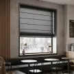 Штора римская без карниза NEODECO Шарм 200х190 см темно-серая