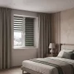 Рулонная штора день-ночь 40х160 см NEODECO на планке Базовый зеленая