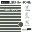 Рулонная штора день-ночь 120х160 см NEODECO на планке Базовый зеленая