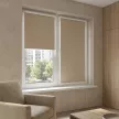 Рулонная штора блэкаут 40х155 см NEODECO Базовый бежевая