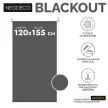 Рулонная штора блэкаут 120х155 см NEODECO Базовый графит