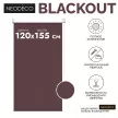 Рулонная штора блэкаут 120х155 см NEODECO Базовый бордовая
