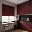 Рулонная штора 120х155 см NEODECO Базовый бордовая