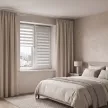 Рулонная штора день-ночь 40х160 см NEODECO на планке Модерн серая