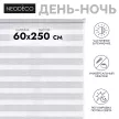 Рулонная штора день-ночь 60х250 см NEODECO Модерн серая