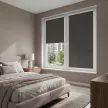 Рулонная штора блэкаут рогожка 40х160 см NEODECO Модерн темно-серая