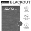 Рулонная штора блэкаут рогожка 60х250 см NEODECO Модерн темно-серая