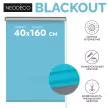 Рулонная штора светонепроницаемая NEODECO SilverBack 40х160 см голубая