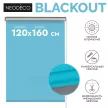 Рулонная штора светонепроницаемая NEODECO Силвербэк 120х160 см голубая