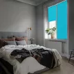 Рулонная штора светонепроницаемая NEODECO Силвербэк 120х160 см голубая
