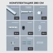 Карниз металлический 2-рядный Глайд белый 2,8 м