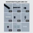 Карниз металлический 2-рядный Глайд черный 2,8 м