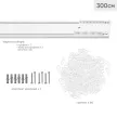 Шина потолочная Стэлс алюминиевая 2-рядная 300 см белая