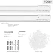 Шина потолочная Стэлс алюминиевая 2-рядная 400 см белая составная