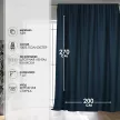 Штора Марко лен рустик 200х270 см синяя