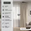 Штора NEODECO Лен Блэкаут 100% 200х260 см бежевая