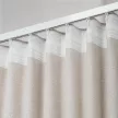 Штора NEODECO Лен Блэкаут 100% 200х260 см бежевая