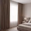 Штора Сатен 150х270 см какао