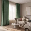 Штора Канвас 200х270 см зеленая
