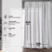 Тюль Лен 300х260 см белый