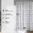 Тюль Лен Цветы 300х290см белый