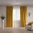Штора Бархат Астория 230х280 см горчичная