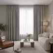 Штора NEODECO Бархат 200х280 см серая