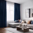Штора NEODECO Бархат 200х280 см синяя