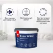 Краска для потолков акриловая TIKKIVALA Euro White белая 9 л
