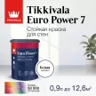 Краска для стен и потолков акриловая 0,9 л белая (база А) TIKKIVALA Euro Power 7
