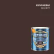 Краска для металла 3в1 RAL 8017 глянцевая коричневая 0,75 л TOPGRADE