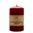 Свеча столбик Классическая 10 см бордовая