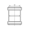 Муфта канализационная РТП d50 мм соединительная