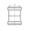 Муфта канализационная РТП d110 мм соединительная
