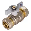 Кран шаровый для металлопластиковой трубы СТМ d20x20 мм бабочка