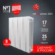 Радиатор биметаллический Royal Thermo PianoForte Bianco Traffico 100/500 8 секций