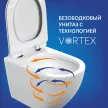 Инсталляция Cersanit Brasko Vortex AQUA50 PRIME P с унитазом и кнопкой хром
