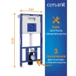 Инсталляция Cersanit Brasko Vortex AQUA50 PRIME P с унитазом и кнопкой хром