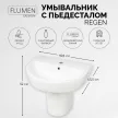 Раковина FLUMEN DESIGN Regen 60 см с пьедесталом