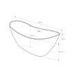 Акриловая ванна FLUMEN DESIGN Dora 170х70 см отдельностоящая с каркасом и экраном