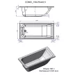 Акриловая ванна Cersanit Como 150x70 см прямоугольная